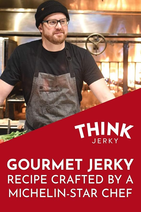 Think Jerky Sweet Chipotle Beef Jerky Grass-Fed High Protein Beef Gluten Free No Antibiotics or Nitrates Healthy Chef Crafted Recipe Low Calorie and Low Fat - 1.0 oz Bags 8 Pack