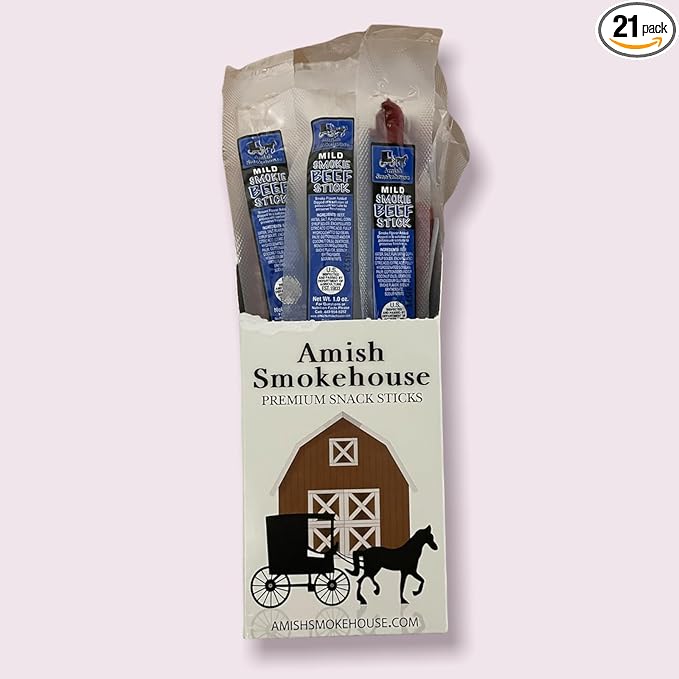 Amish Smokehouse Individual Wrapped Beef Sticks (Mild)