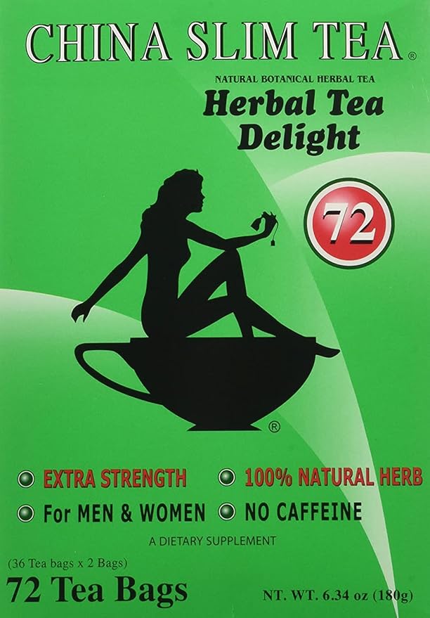 China Slim Dieter's Tea Delight Large 72-Count (Pack of 2 144 tea bags total)