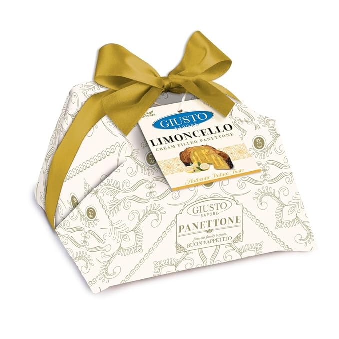 Giusto Sapore Italian Panettone Premium Lemon Limoncello Gourmet Bread 26.4 Ounce - Traditional Dessert - Imported from Italy and Family Owned