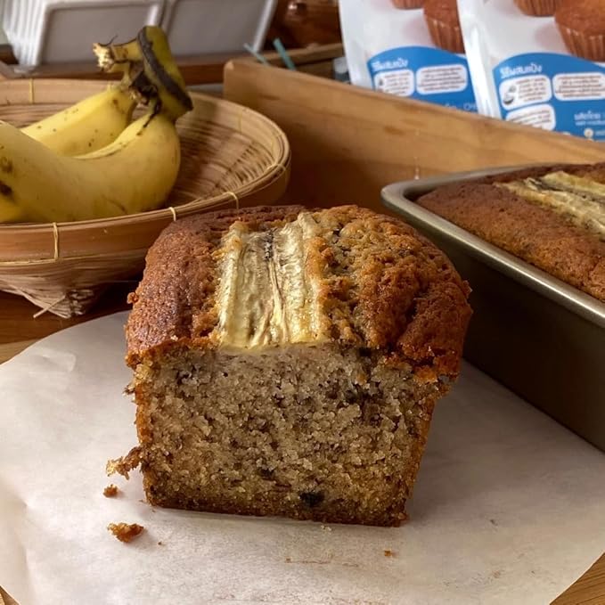เชฟจ๋า Banana Cake Mix Semi-Finished Pastry Flour Blend for Moist and Fluffy Banana Bread Easy-to-Use Baking Base for Homemade Desserts and Snacks (150g)