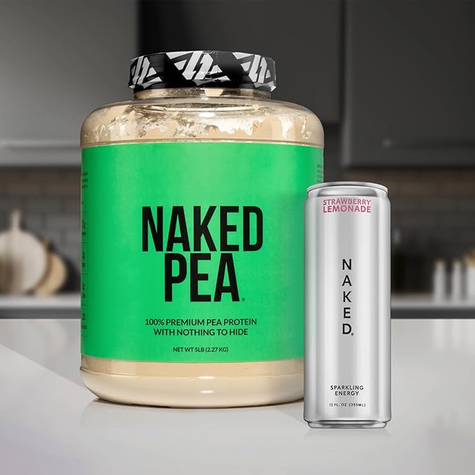 NAKED Pea - Double Chocolate Protein from US &amp Canadian Farms Organic Cocoa Organic Coconut Sugar - No GMO No Soy and Gluten Free Aid Growth and Recovery - 21 Servings