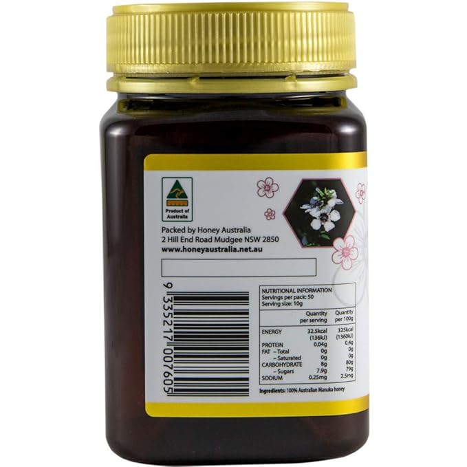 Honey Australia Manuka Honey MGO 263+ | 8.8 oz | Raw Organic Pure Honey for Daily Wellness &amp Energy | Natural Sweetener &amp Health Boost | Rich in Nutrients Delicious Creamy Flavor