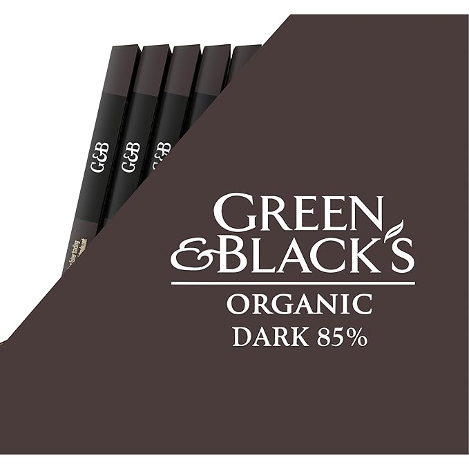 Green &amp Black's Organic Dark Chocolate Bar 85% Cacao 10 - 3.17 oz Bars