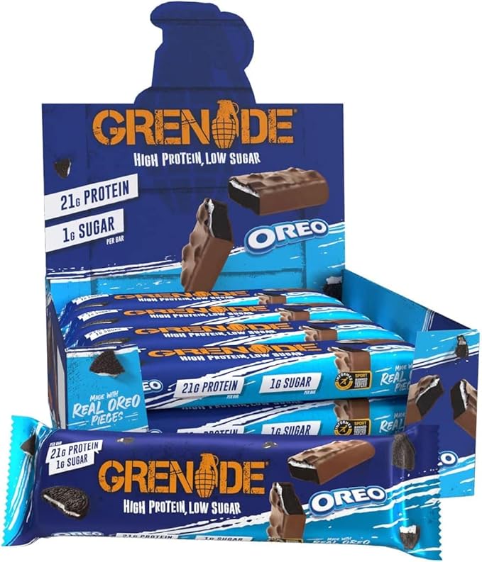 Grenade High Protein Low Sugar Bar Vanilla 12 x 60g - Oreo