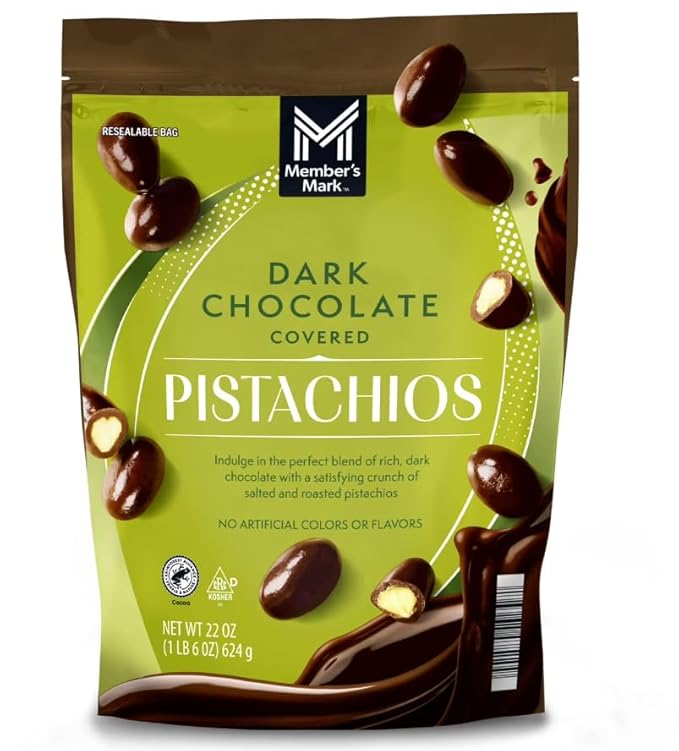 Dark Chocolate Covered Roasted Pistachios 22 oz.