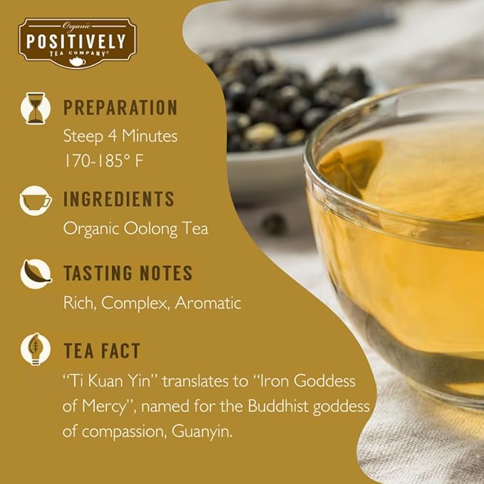 Organic Positively Tea Company Oolong Tea Sampler Loose Leaf 4 Ounce 3 Pack