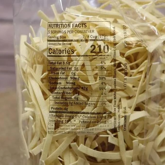 Original Gluten Free Homestyle Noodles - Double Yolk Egg Noodles 2 Packs 10 Ounces Each