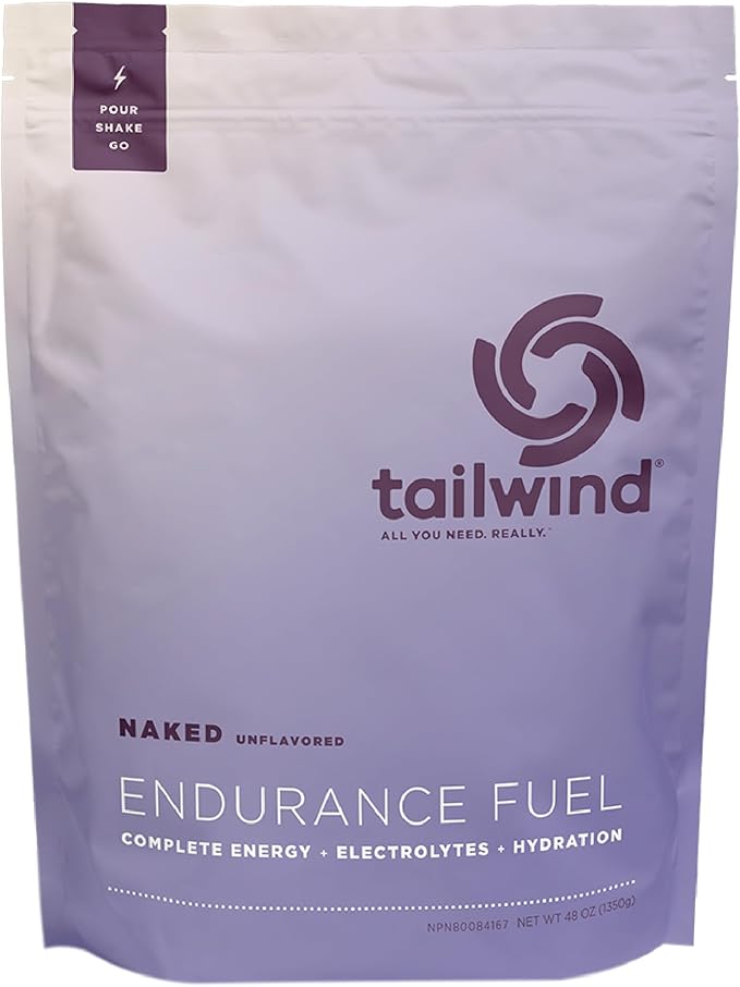 Tailwind Nutrition Endurance Fuel Carbohydrate &amp Electrolyte Sports Drink Mix Powder Gluten-Free Vegan Naked Unflavored 50 Servings