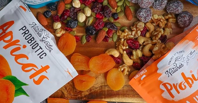 Nature's Garden Probiotic Apricots - Dried Fruit Plump Dried No Added Sugar Gluten-Free Dairy-Free Vegan – Bulk 40 Oz Bag (Pack of 2)