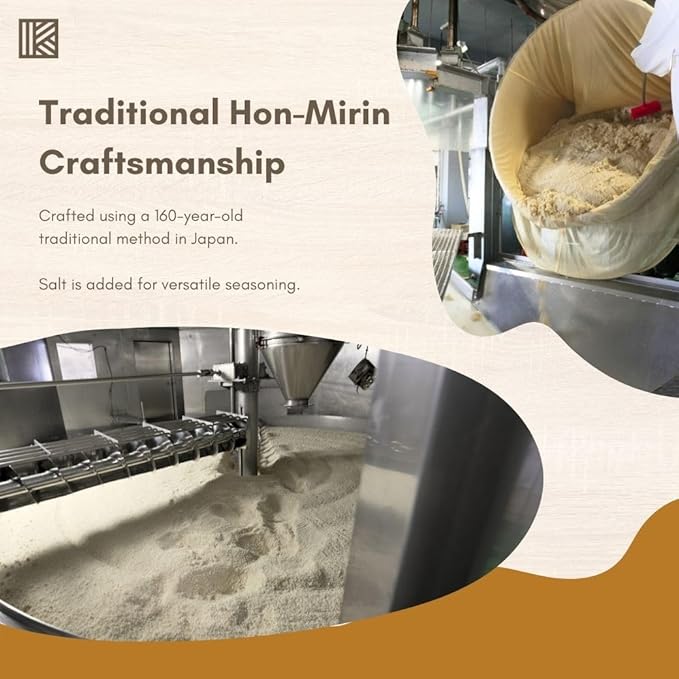 Kawashimaya Mirin Japanese Traditional Sweet Rice Seasoning Made in Japan 16.9 fl oz (500ml) (Brown Rice Mirin)