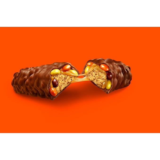 REESE'S OUTRAGEOUS! Peanut Butter Caramel and PIECES King Size Candy Bars 2.95 oz (18 Count)