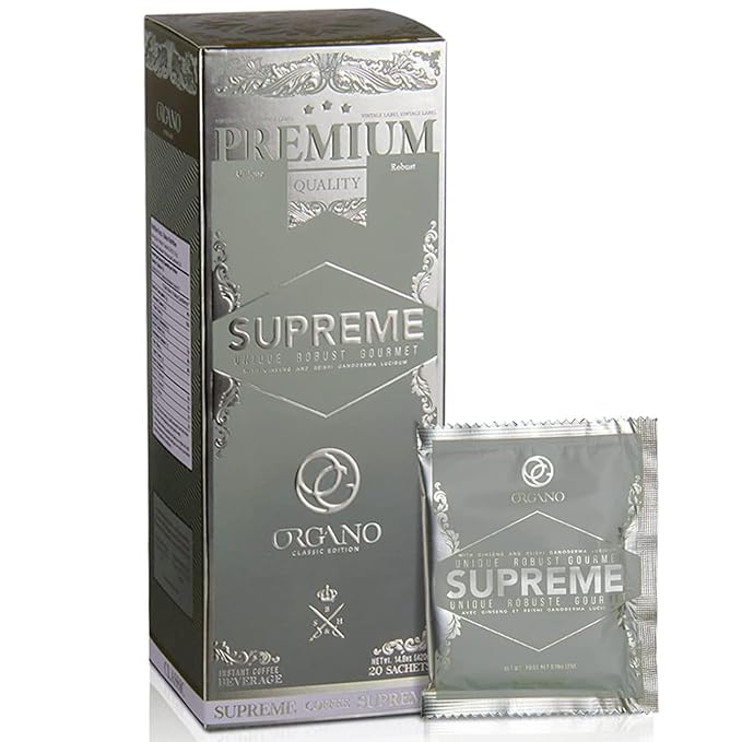 ORGANO Cafe Supreme 100% Ganoderma Lucidum with Ginseng (20 Sachets)