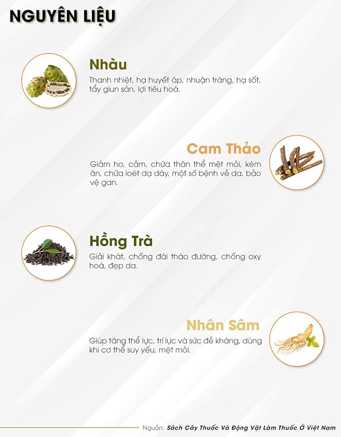 02Boxes (25 Teabags/box x 2g) - Noni Tea Tea Hung Phat - Tra Trai Nhau Hung Phat