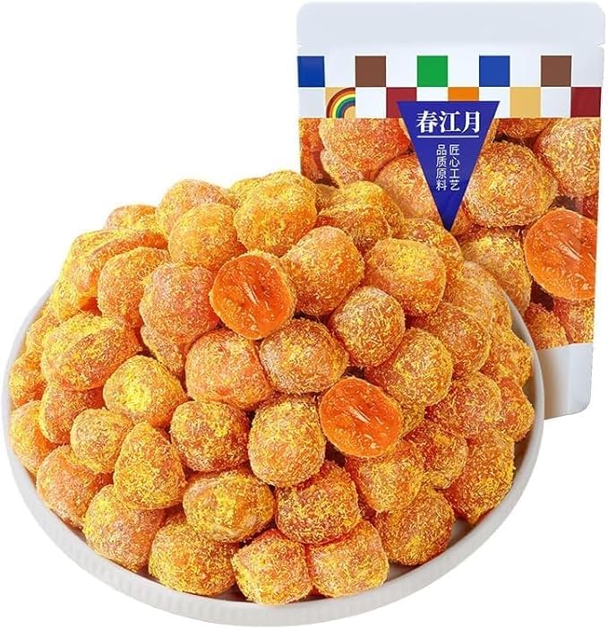 Instant Rock sugar dried kumquatSweet and Sour Kumquat candied fruit 250g/bagGolden OrangeSnow OrangeHealthy and Nutritious Dried FruitdessertsFruit teaDim sum (250g)