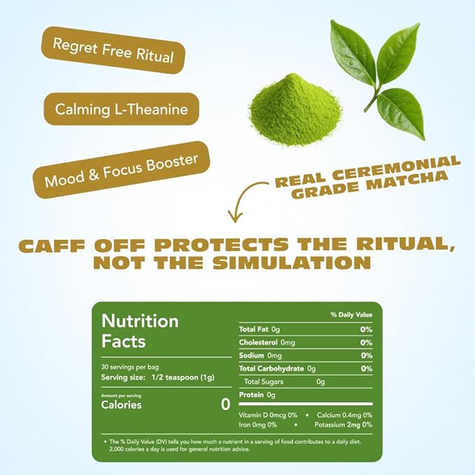 Super-Premium Decaf Matcha Green Tea Powder From Japan – 1.06 oz / 30 g – Highest Ceremonial Grade Matcha On The Market – Naturally Decaffeinated Without Chemicals – Tested for Heavy Metals – First Ha