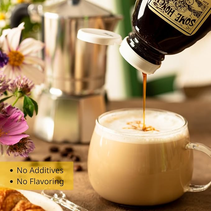 Some Honey Raw &amp Unfiltered Buckwheat Honey – 100% Pure U.S. Honey – USDA Grade A – All-Natural – 80 oz