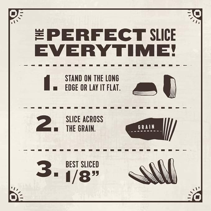 Made by True Smokehouse Biltong Slab - Premium Grass-Fed Beef Jerky Slab (8 oz Pack of 1) - High-Protein Smoky Keto Snack Natural &amp Gluten-Free Antibiotic-Free Zero Carb Uncut Charcuterie Sla