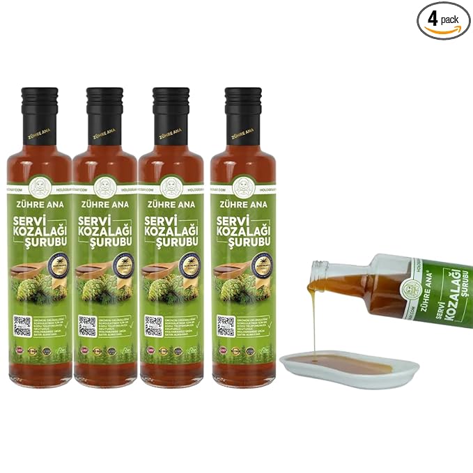 Cypress Cone Syrup Carob Extract with 11 Herbal Blends 500 ML PACK OF 4