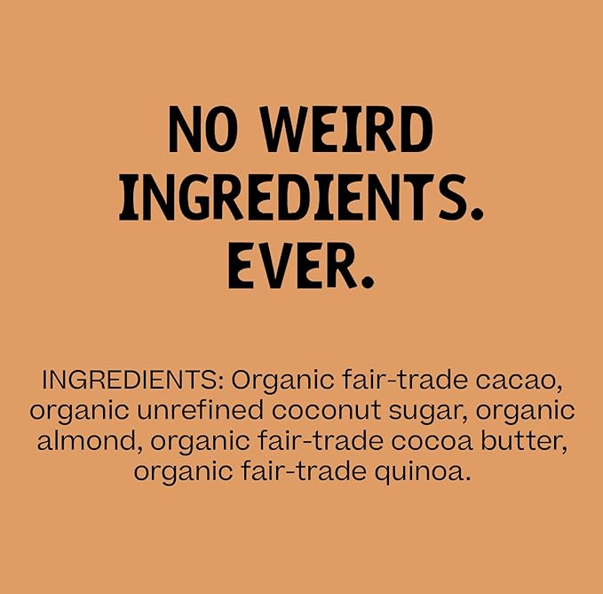 Hu Chocolate Bars | 6 Pack Almond Butter &amp Puffed Quinoa Chocolate | Natural Organic Vegan Gluten Free Paleo Non GMO Fair Trade Dark Chocolate | 2.1oz Each