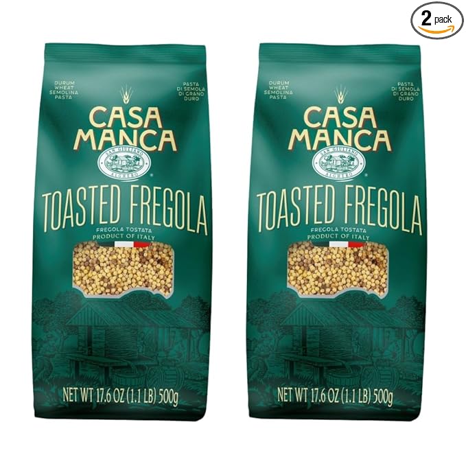 San Giuliano Casa Manca Toasted Fregola Semolina Pasta 17.6 oz (Pack of 2)