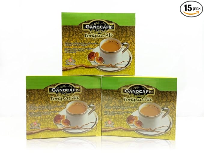 3 Box Gano Excel Tongkat Ali Coffee ( 15 Sachets )