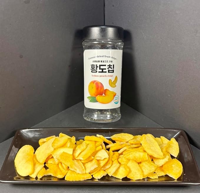 Premium Freeze-Dried Fruit Variety Pack 4 Flavors - Apple Yellow Peach Strawberry Jackfruit HACCP Certified