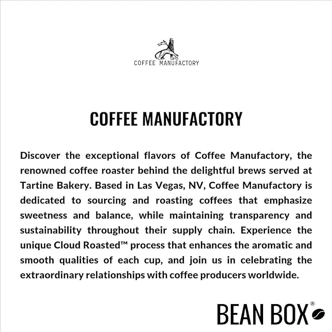 Bean Box Sampler - Roasted by Manufactory 3-Pack Whole Bean Coffee Gourmet Coffee