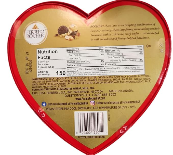Ferrero Rocher Valentine's Day Gift Bundle -Assorted Chocolate Teddy Bear Share The Love Holographic Rose Valentines Day Themed Gift Bag (Valentine's Chocolate Heart Ribbon Gift Box)