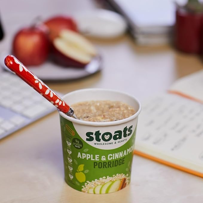 Stoats Apple and Cinnamon Porridge Pot 60 g (Pack of 16)