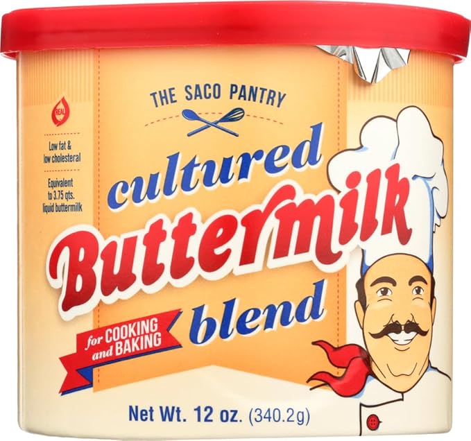 Saco Powdered Buttermilk 12-ounce Cans (Pack of 3) by Saco