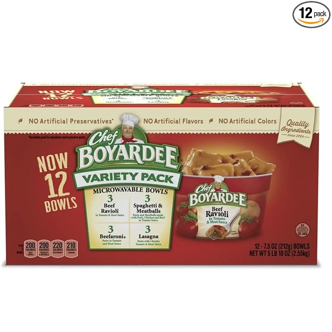 Chef Boyardees Variety Pack 7.5 oz. 12 Count