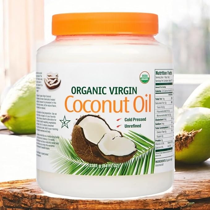 Organic Virgin Coconut Oil 2 Pack (84 fl oz Each) – USDA Organic Cold Pressed Unrefined Chemical-Free Bulk Size