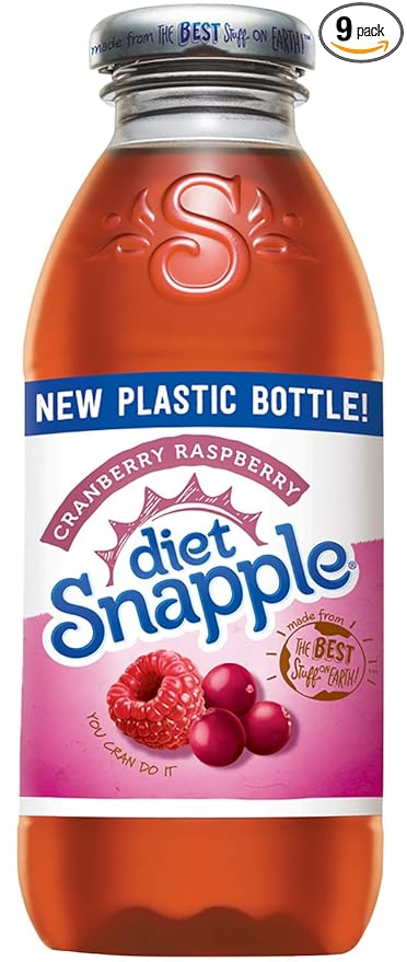 Diet Snapple - Diet Cranberry Raspberry - 16 oz (9 Plastic Bottles)