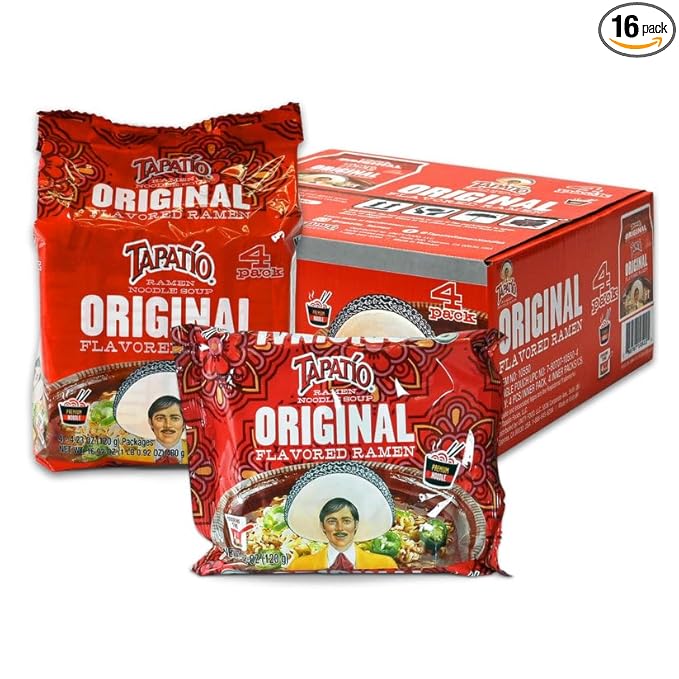 Tapatío Ramen Noodle Soup Original - Pouch 4.23 oz. (120g) Case of 16