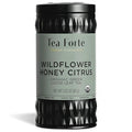 Tea Forte Wildflower Honey Citrus Premium Loose Leaf Caffeinated Green Tea Blend Canister Makes 35-50 Cups Round Canister