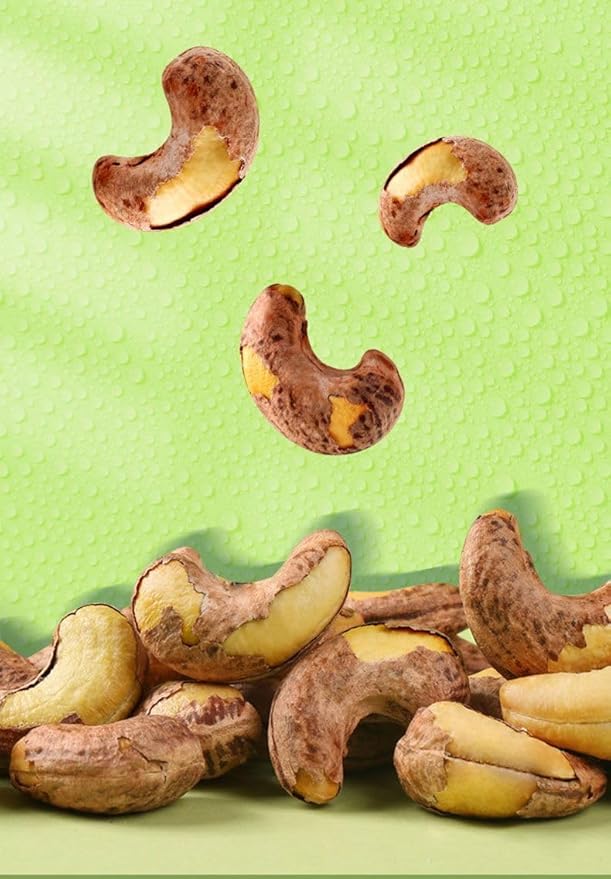 Crispy Purple Skinned Cashew Nut 500g/Can Dried Cashew Nut Nuts and Dried Fruits Family Snack Snacks Festival Gifts Afternoon Tea Desserts Healthy Snacks Nutritious Breakfast (1 Can)