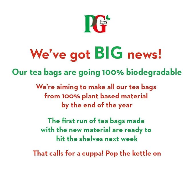 PG Tips Black Tea Bags 80-Count Boxes (Pack of 4)