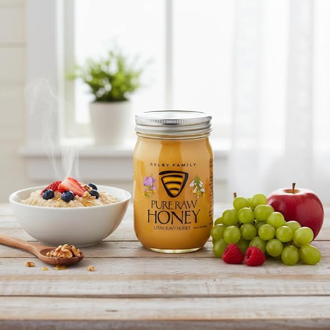 Selby Family Honey - Pure Raw Utah Clover 16 Oz (16 Ounce (Pack of 2))