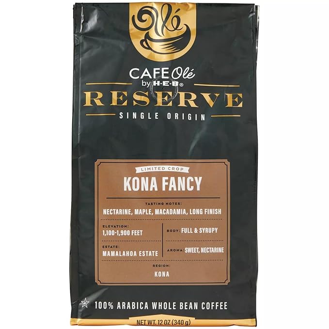 CAFE Olé by H‑E‑B Reserve Single Origin Whole Bean Kona Fancy Coffee