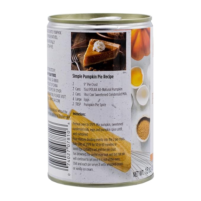 MW Polar All Natural Pumpkin15 Ounce(Pack of 24)