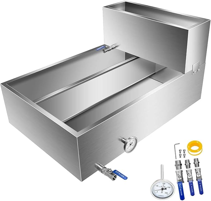 Maple Syrup Evaporator Pan Stainless Steel Maple Syrup Boiling Pan With Valve For Boiling Maple Syrup36Dx24Wx18.5H