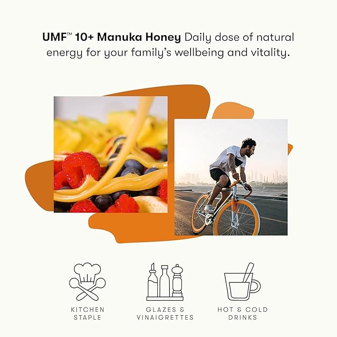 New Zealand Honey Co. Raw Manuka Honey UMF 10+ | MGO 263+ 17.6oz / 500g | Organic Medical Grade Manuka Honey for Daily Wellness Skin Care &amp Dogs