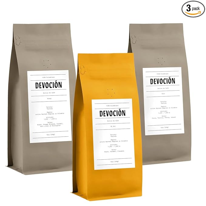 Bean Box Sampler - Roasted by Devocion 3-Pack Whole Bean Coffee Gourmet Coffee