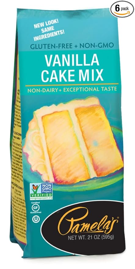 PAMELAS MIX CAKE GFWF ND CLSC VANLA 21 OZ PK- 6