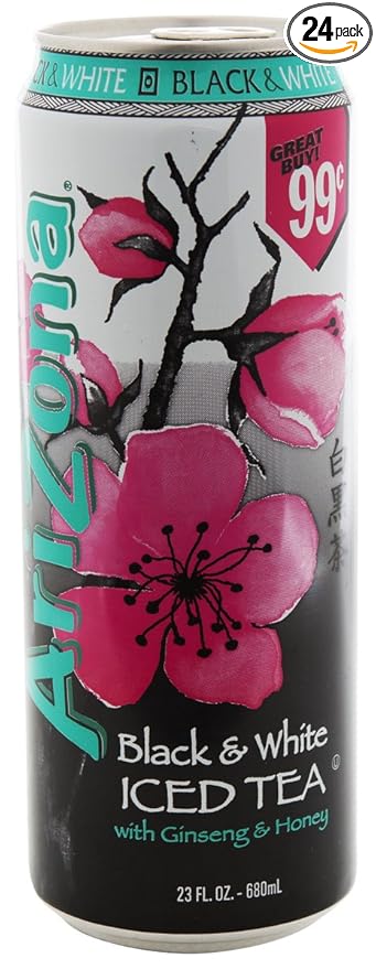 Arizona Black &amp White Tea 23.5000-Ounces (Pack Of 24)