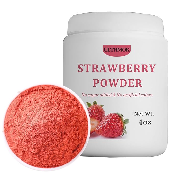 Premium Freeze Dried Strawberry Powder 4 Oz100% No Sugar AddedNatural Strawberry Powder for BakingNo Additives.