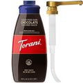 Torani Sugar Free Dark Chocolate Sauce for Coffeehouse Drinks and Desserts Large 4lb Bottle Pump Included 64 Fl Oz