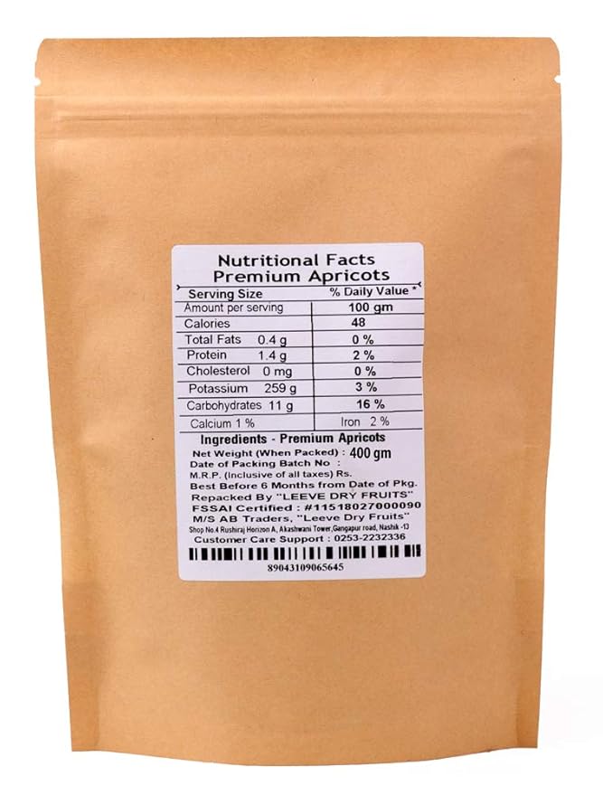Leeve Apricot Khumani Jardalu Premium 400 Gram