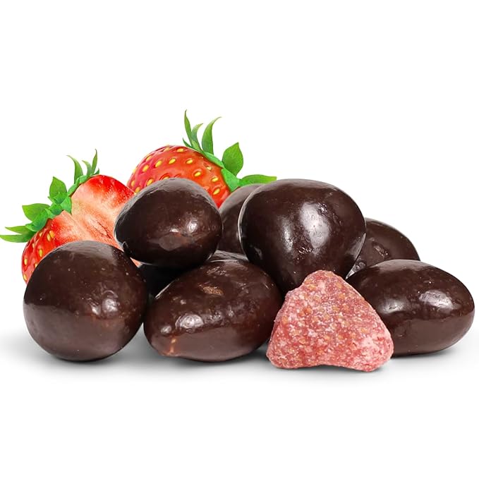 Dark Chocolate Covered Dried Strawberries by It's Delish 5 Lbs Bulk Bag | Gourmet Dark Chocolate Covered Strawberry Fruit Snacks Bulk Chocolate Candy | Vegan Kosher